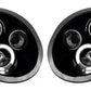 BMW MINI MK1 (R50/53) HATCHBACK 2001-2004 BLACK ANGEL EYES HEADLIGHTS PAIR
