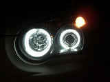 SUBARU IMPREZA  2003-2005 BLACK ANGEL EYES HEADLIGHTS PAIR