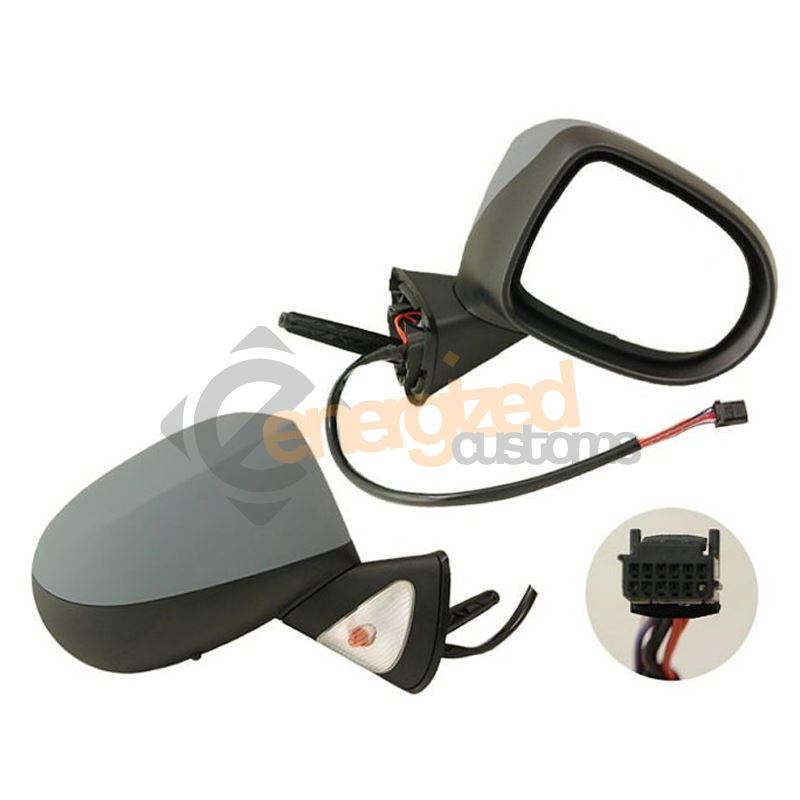 Renault Modus 2008-2012 Electric Wing Door Mirror Primed Cover Drivers Side