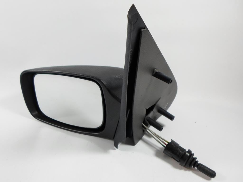 Mazda 121 3/1996-2000 Cable Adjust Wing Door Mirror Black Cover Passenger Side