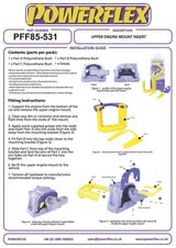 For VW Eos 1F (2006-) PowerFlex Upper Engine Mount Insert