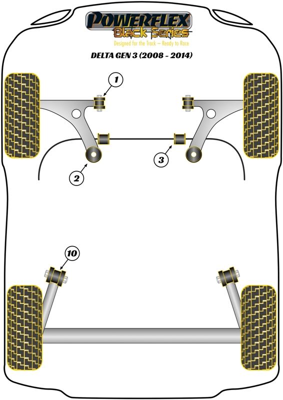 Lancia Delta Gen 3 (2008-2014) Front Anti Roll Bar Bush 19mm