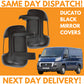 Fiat Ducato 2006-2020 Short Arm Wing Mirror Covers Black Left & Right Side Pair