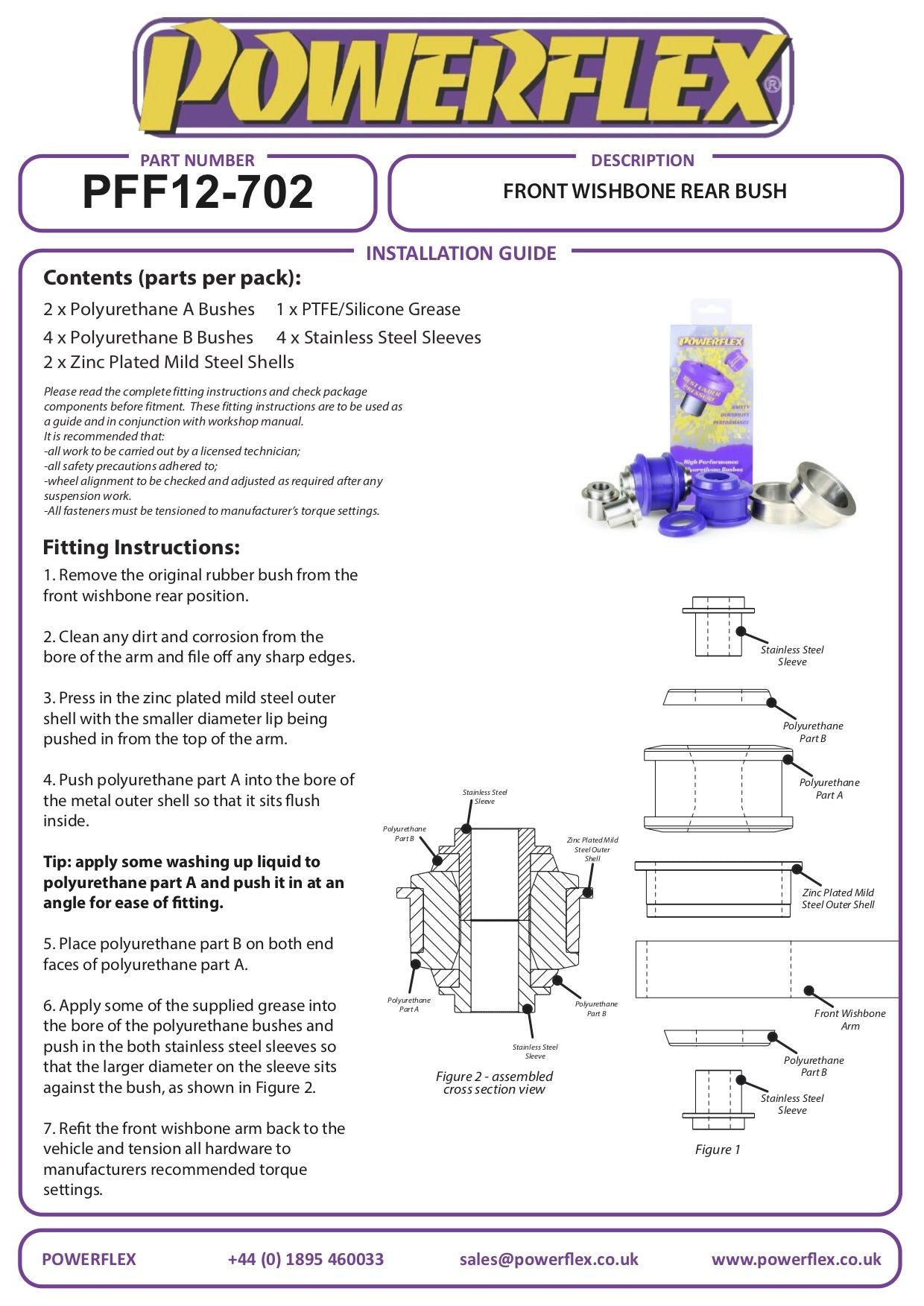 Citroen C1 (2005-2014) PowerFlex Front Wishbone Rear Bush