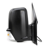 VW Crafter 2006-2016 Manual Short Arm Wing Door Mirror Black Cover Drivers Side
