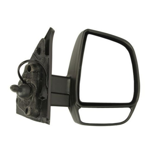 For Fiat Doblo Mk2 2010-2015 Twin Glass Cable Black Wing Mirror Drivers Side