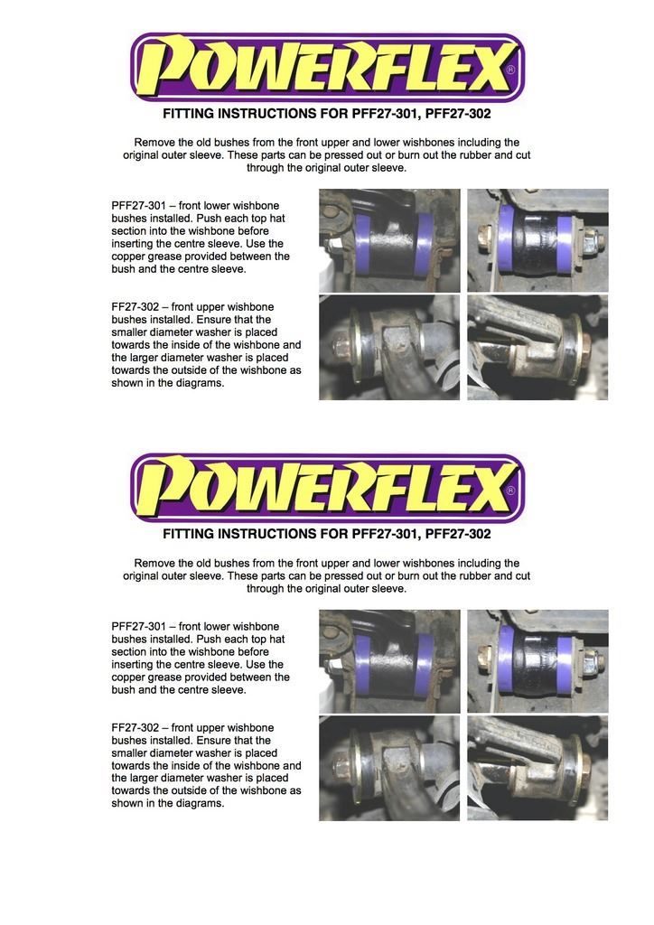 For Jaguar XJ40 1986-1994 PowerFlex Front Upper Wishbone Bush
