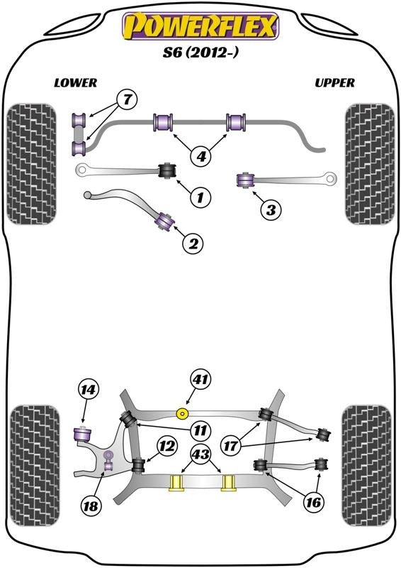 Audi S6 (2012-) Front Anti Roll Bar Link Bush 10mm