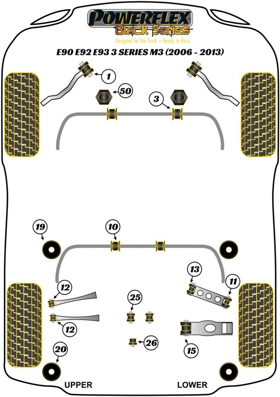 BMW E90, E91, E92 & E93 3 Series M3 (2005-2013) PowerFlex ENGINE MOUNT