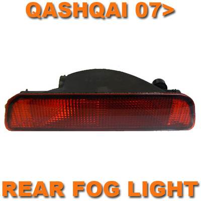 NISSAN QASHQAI 2007 ONWARDS REAR BUMPER FOG LIGHT LAMP CENTRAL CENTRE BACK