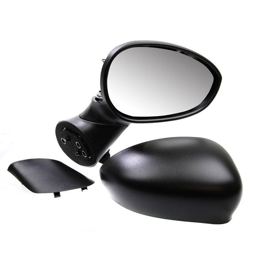 Fiat 500 2008-> Electric Adjust Wing Door Mirror Black Cover Drivers Side