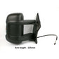 Peugeot Boxer 2006-2023 Medium Arm Electric Black Wing Door Mirror Right Side