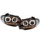 BMW 1 SERIES E87 5 DOOR HATCH 2004-3/2007 BLACK ANGEL EYES HEADLIGHTS PAIR