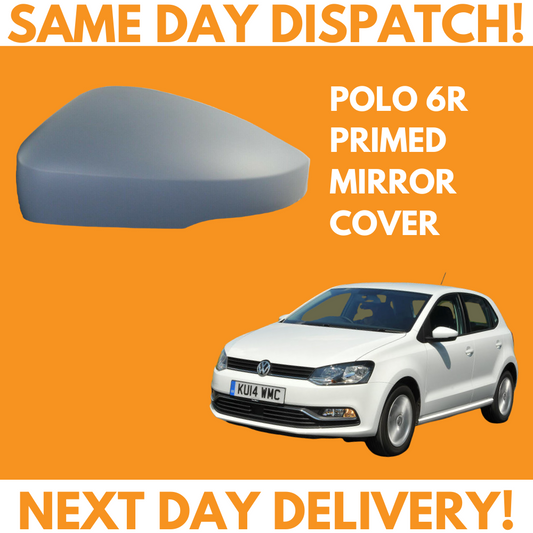 VW Polo 6R 2009-2018 Wing Mirror Cover Primed Left Side