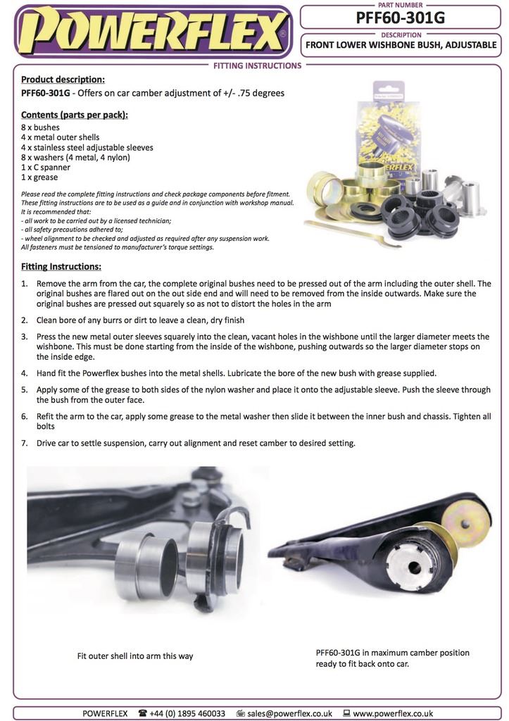 For Renault Clio II 1998-2012 PowerFlex Black Series Front Lower Wishbone Bush