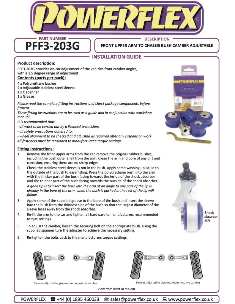 For Audi RS5 2010 on PowerFlex Front Upper Arm To Chassis Bush