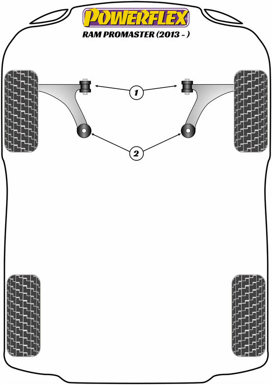 Ram ProMaster (2013 - ON) PowerFlex Front Wishbone Rear Bush