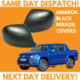 VW Amarok 2010-2018 Wing Mirror Covers Black Left & Right Side Pair