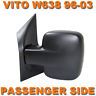 Mercedes V Class W638 1996-2003 Manual Black Wing Door Mirror Passenger Side N/S