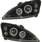 FORD FOCUS MK1  2001-2004 BLACK ANGEL EYES HEADLIGHTS PAIR