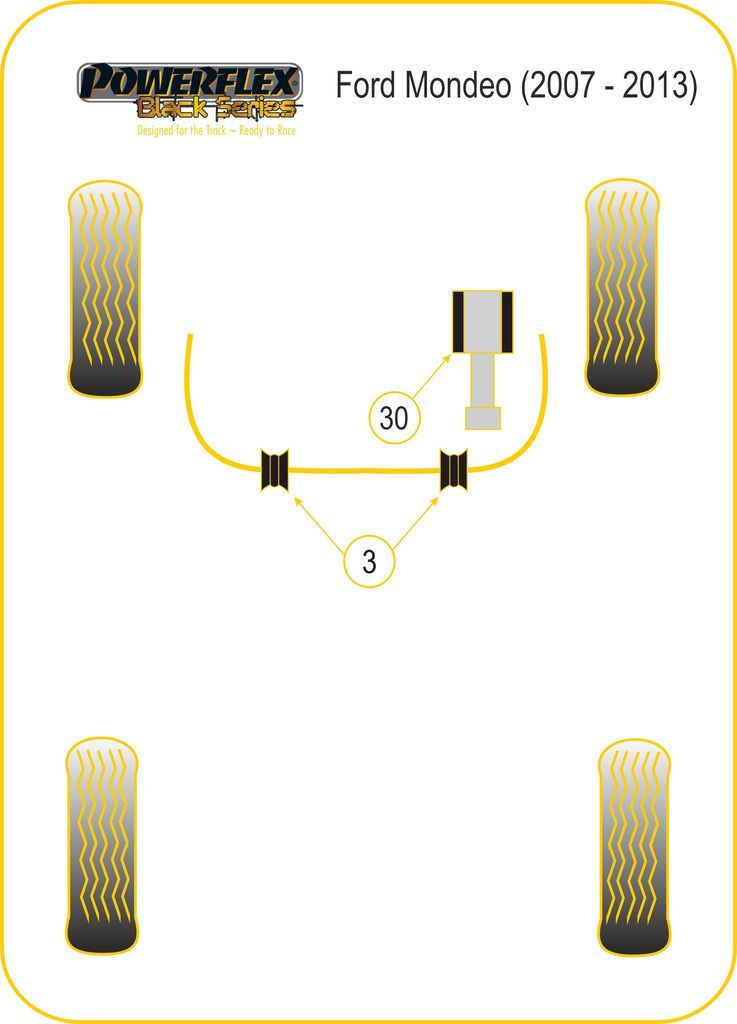 For Ford Mondeo 2007-2013 PowerFlex Front Anti Roll Bar To Chassis Bush