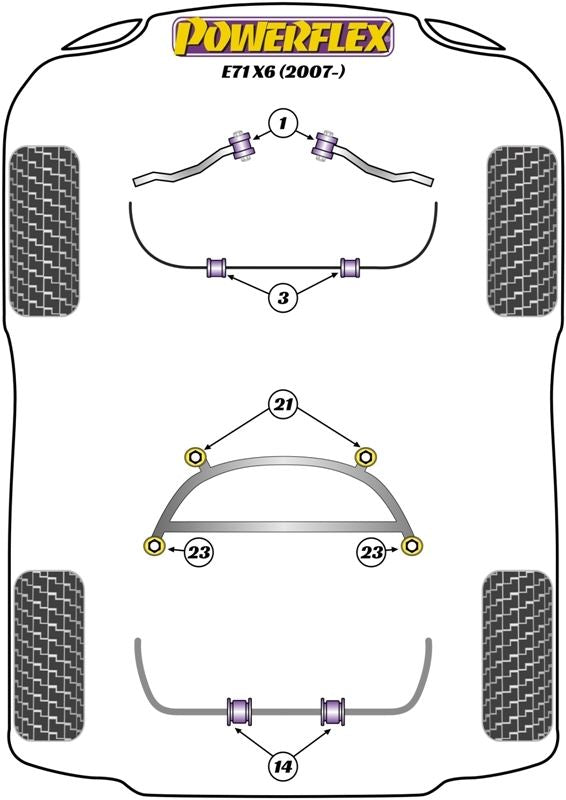 BMW E71 X6 (2007-) PowerFlex Jack Pad Adaptor