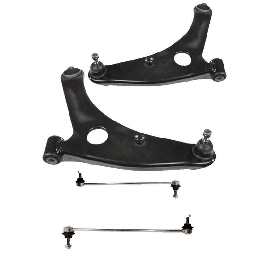 For Mitsubishi Colt Mk6 2004-2012 Front Lower Wishbones Arms and Drop Links Pair