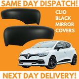 Renault Clio MK4 2012-2020 Wing Mirror Covers Black Left & Right Pair