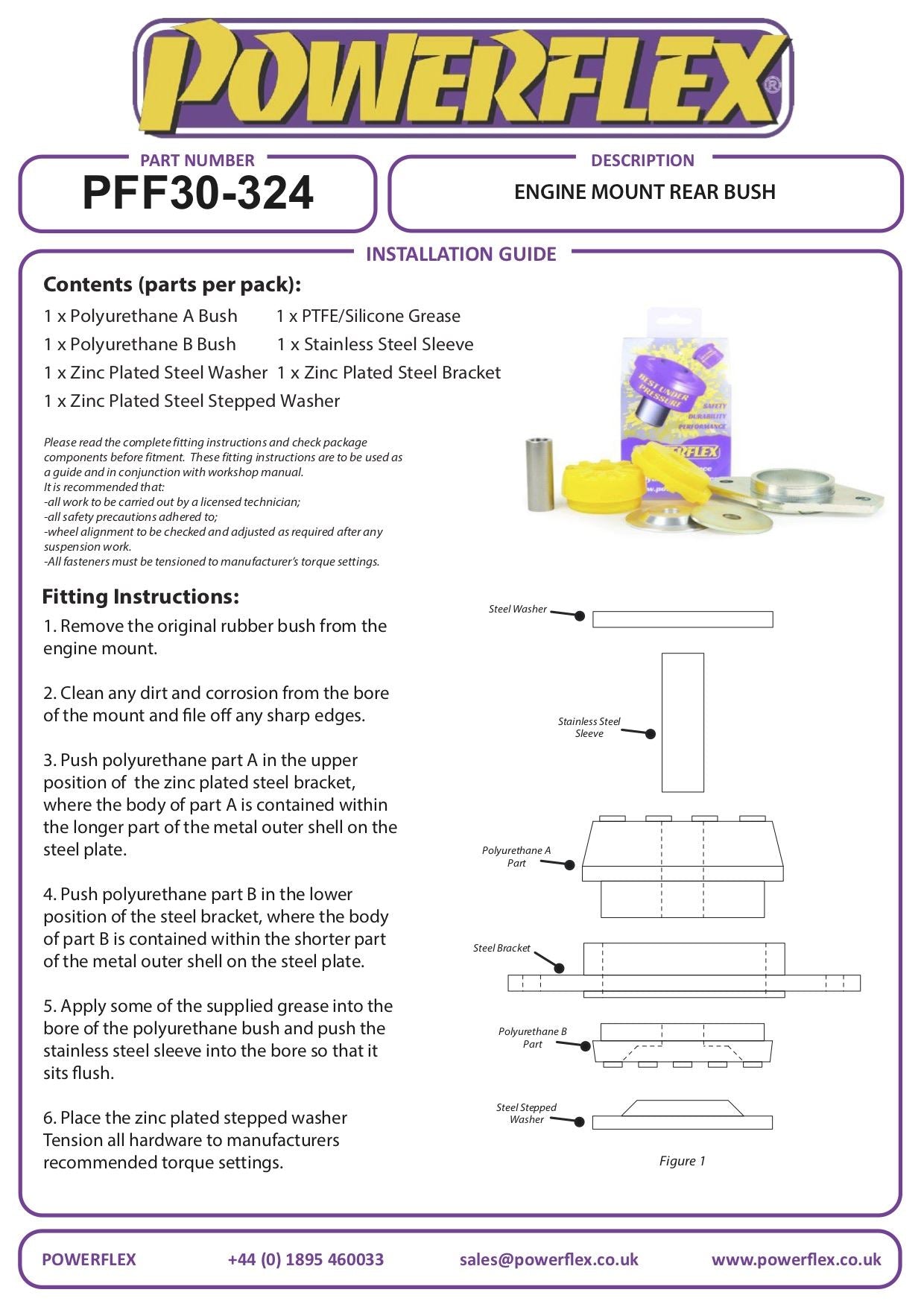 Lancia Integrale 16v (1989-1994) PowerFlex Rear Left Hand Engine Mount