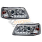 VOLKSWAGEN TRANSPORTER T5 INC.CARAVELLE 2003-2010 CHROME DRL HEADLIGHTS PAIR