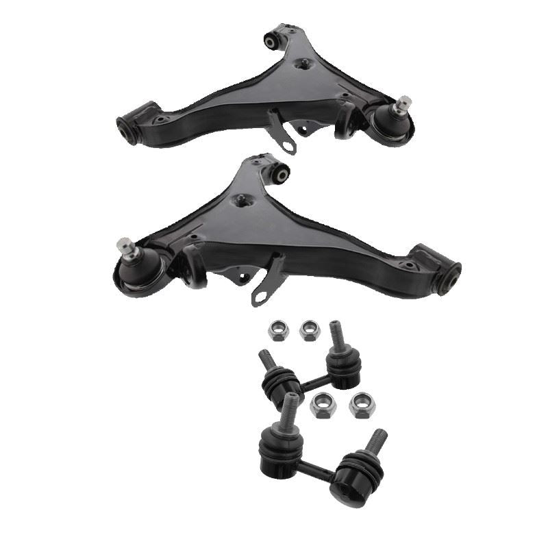For Nissan Navara 2004-2015 Front Lower Wishbones Arms and Drop Links Pair