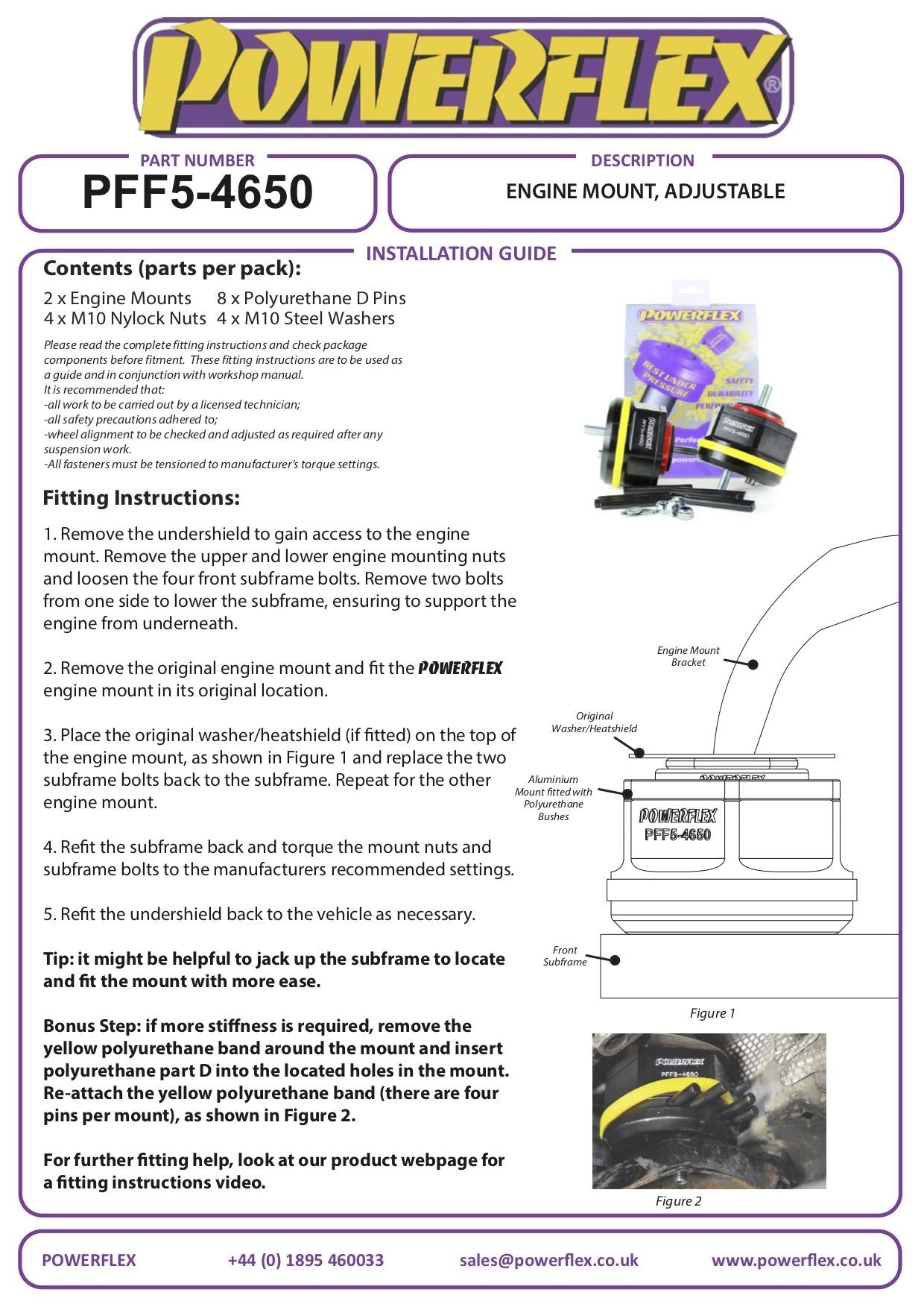 BMW E90, E91, E92 & E93 3 Series M3 (2005-2013) PowerFlex ENGINE MOUNT