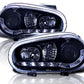 VOLKSWAGEN GOLF MK4  1998-2004 BLACK DRL HEADLIGHTS PAIR