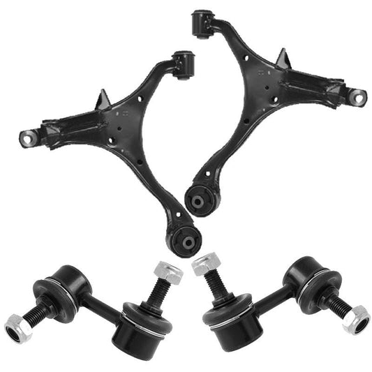 For Honda CR-V Mk2 2002-2006 Front Lower Wishbones Arms and Drop Links Pair