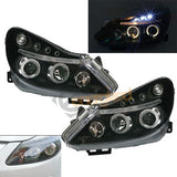 VAUXHALL CORSA D MK3  7/2006-8/2011 BLACK ANGEL EYES HEADLIGHTS PAIR