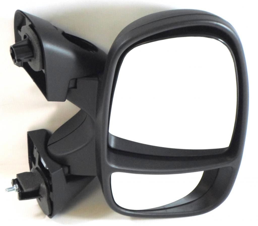 Renault Trafic Van Mk2 2010-> Manual Wing Door Mirror Black Cover Drivers Side
