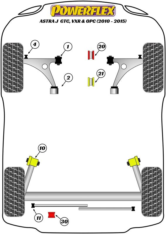 Vauxhall Astra MK6 GTC, VXR & OPC (2010-2015) Rear Engine Mounting Insert Diesel