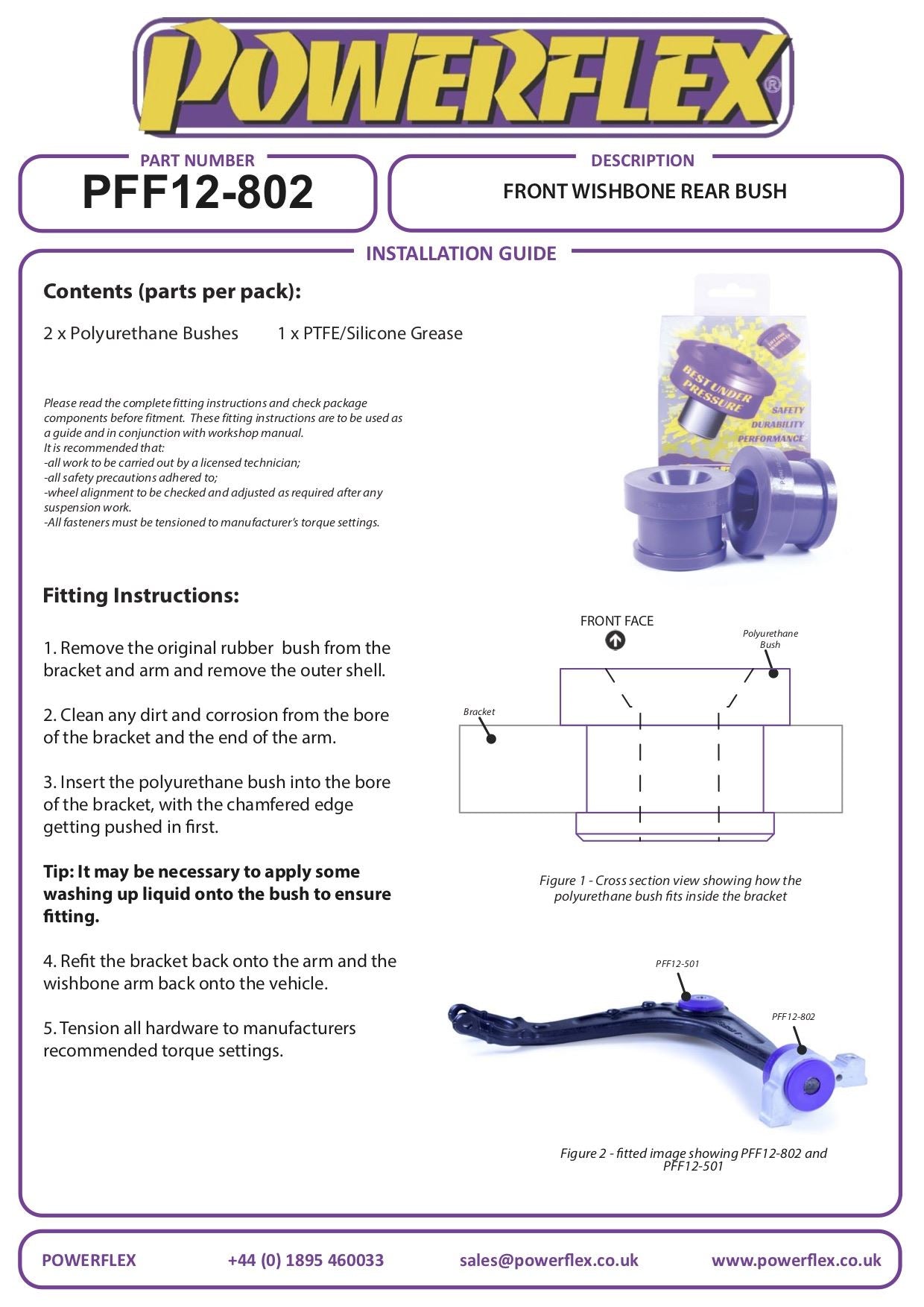 Citroen C5 III (2008-ON) PowerFlex Front Wishbone Rear Bush