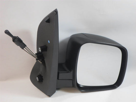 Fiat Fiorino 2008- Cable Adjust Wing Door Mirror Black Cover Drivers Side