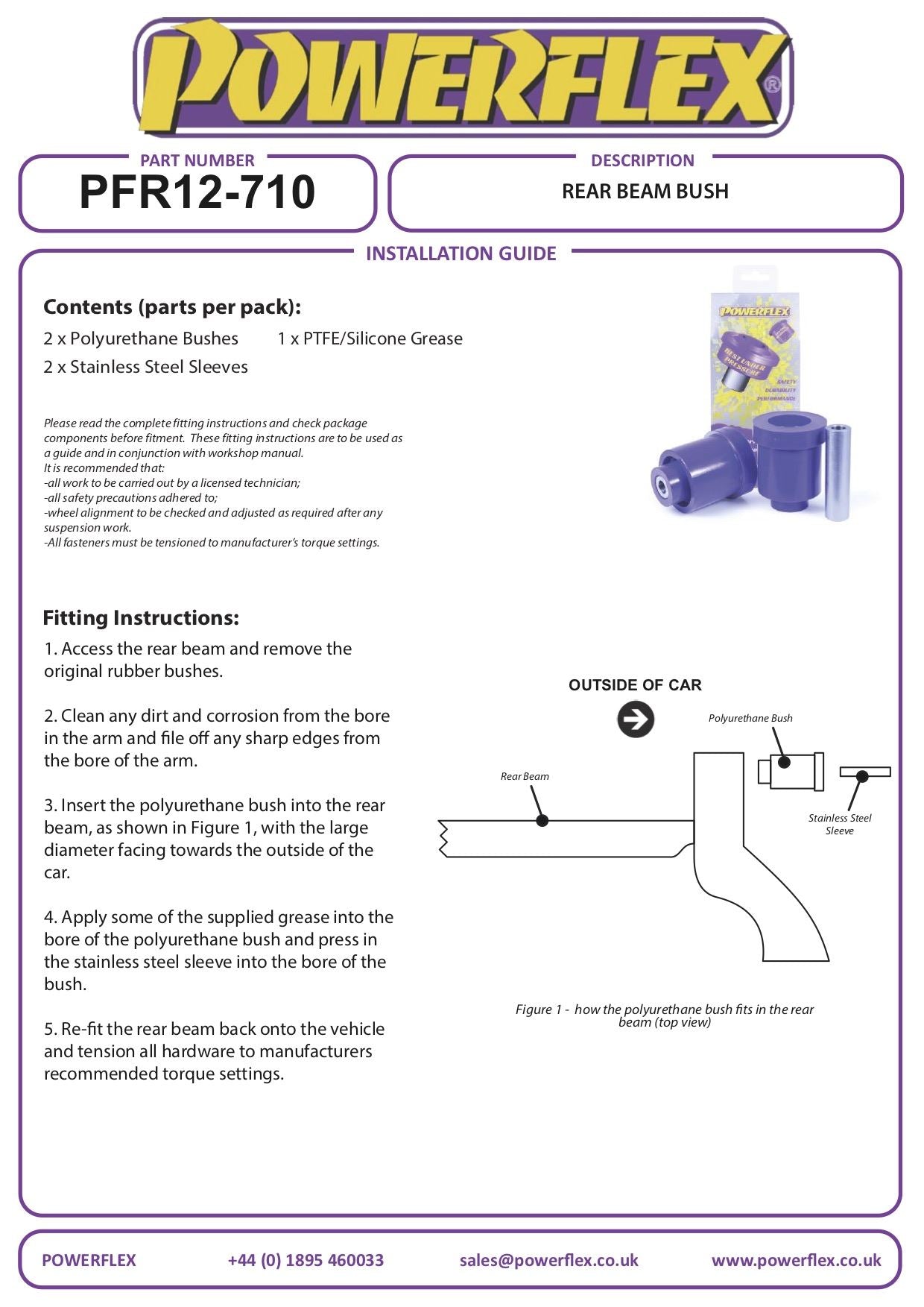 Toyota Aygo (2005-2014) PowerFlex Rear Beam Bush