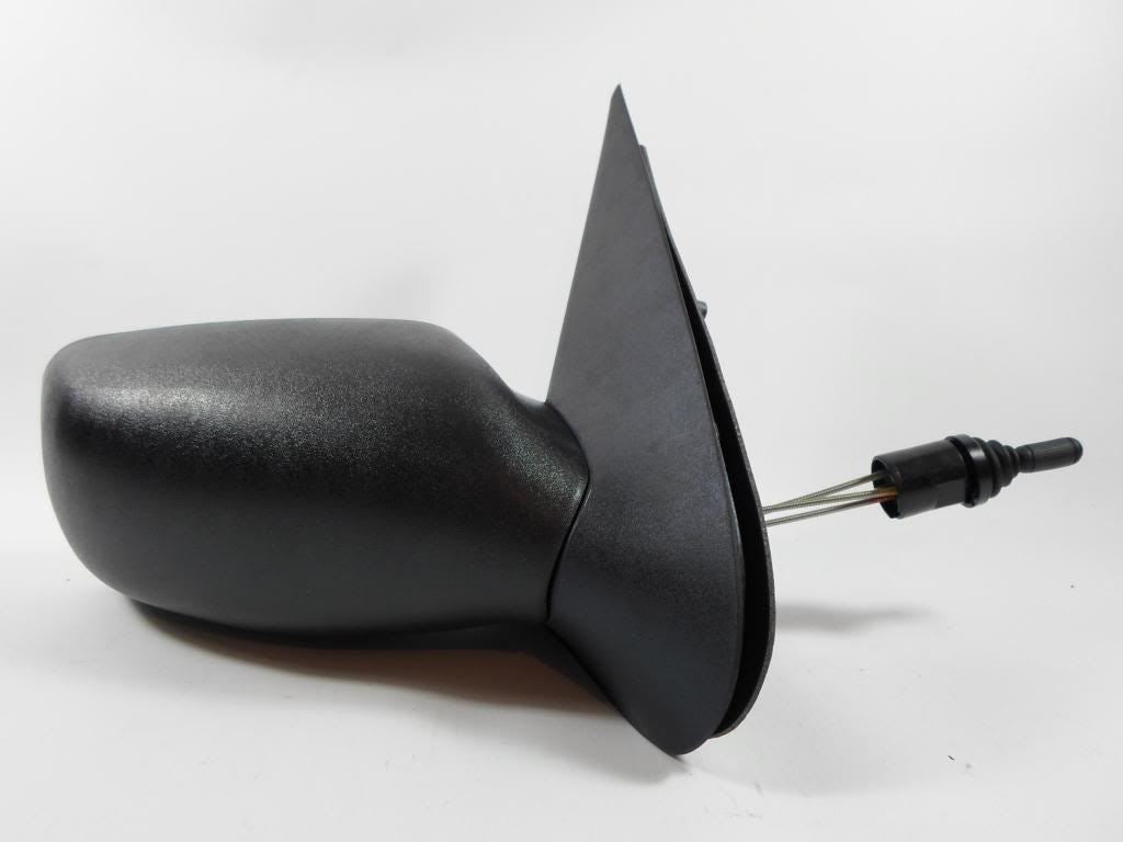 Mazda 121 3/1996-2000 Cable Adjust Wing Door Mirror Black Cover Drivers Side