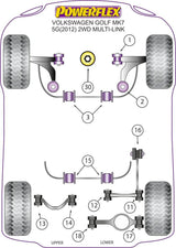 For VW Golf MK7 5G 2WD Multi-link 2012 on PowerFlex Handling Pack 2012 -