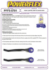For BMW 3 Series 2005-2013 PowerFlex Front Control Arm to Chassis Bush