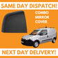 Vauxhall Combo 2011-2018 Door Wing Mirror Cover Cap Black Right Side