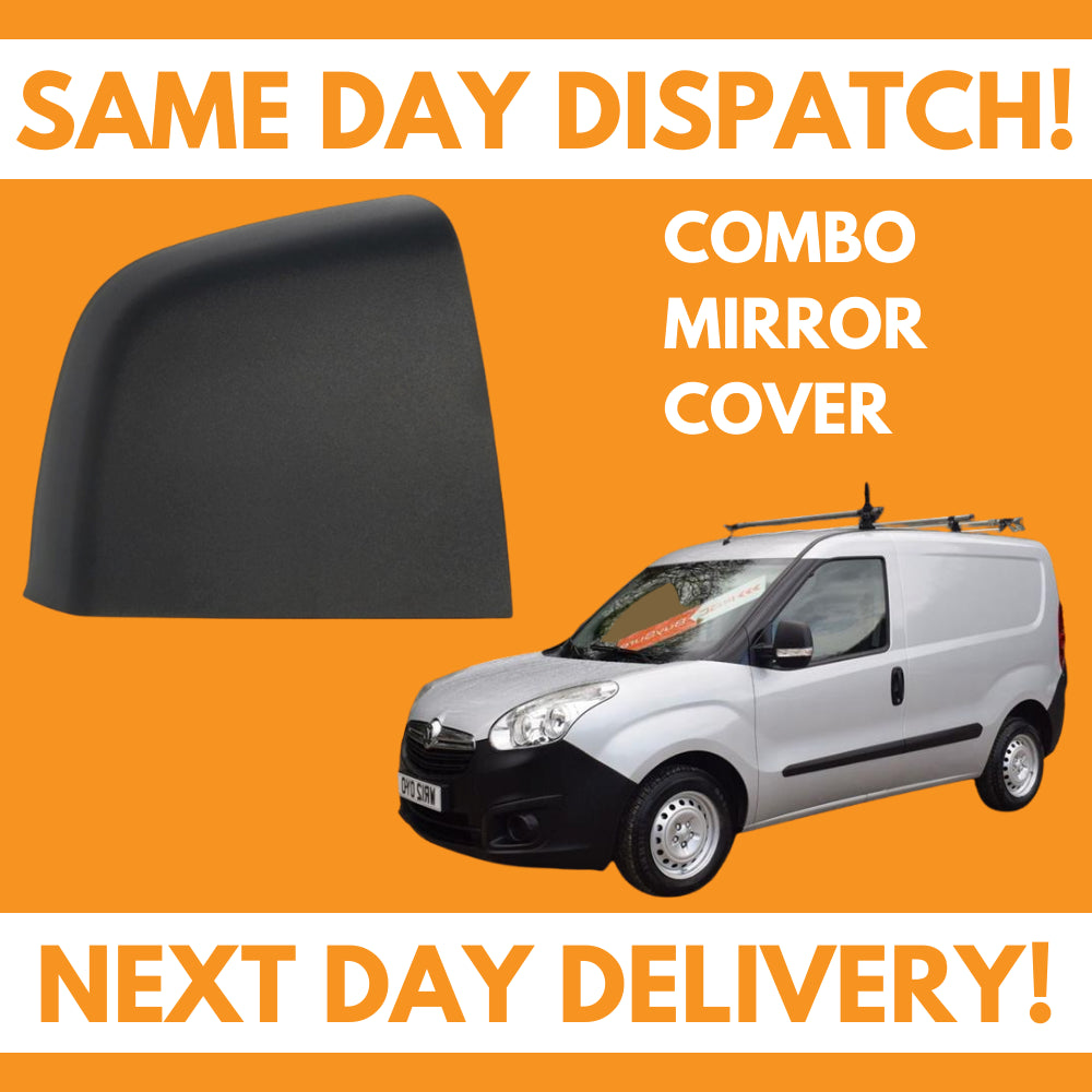 Vauxhall Combo 2011-2018 Door Wing Mirror Cover Cap Black Right Side