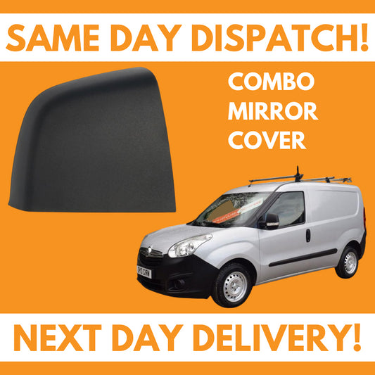 Vauxhall Combo 2011-2018 Door Wing Mirror Cover Cap Black Right Side