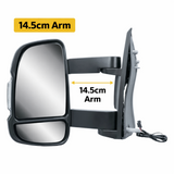 Citroen Relay 2006-2023 Medium Arm Electric Black Wing Door Mirror Left Side