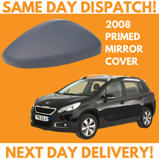 Peugeot 2008 2013-2020 Wing Mirror Cover Primed Right Side