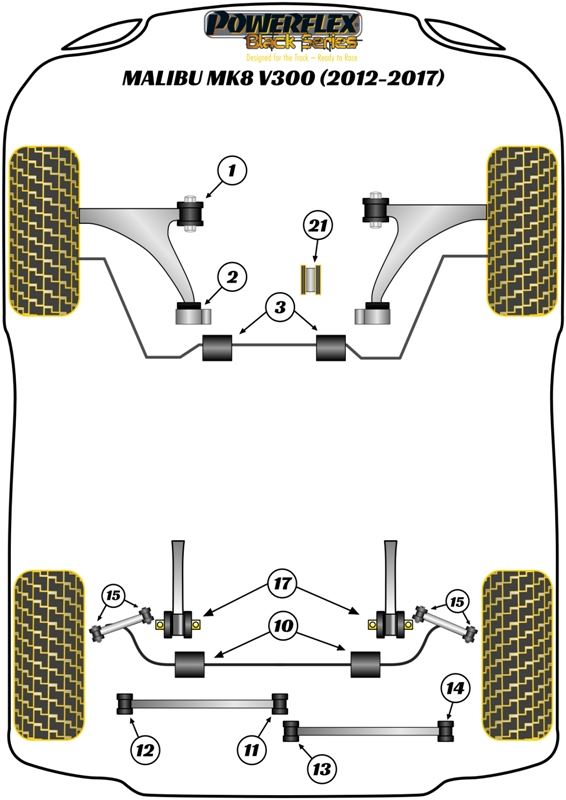 Chevrolet Malibu MK8 V300 (2012-2017) Rear Upper Arm Outer Bush