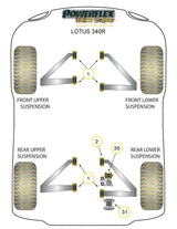 For Lotus 340R PowerFlex Black Series Upper Engine Mount Torque Bush